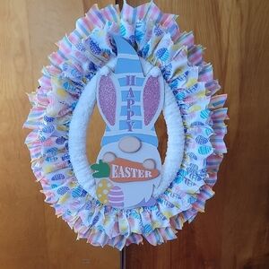 Easter Bunny Wreath with Pastel Colors